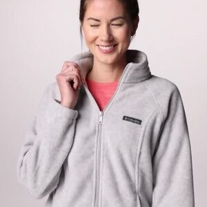 Columbia Benton Springs Full Zip Fleece Jacket Gray Medium